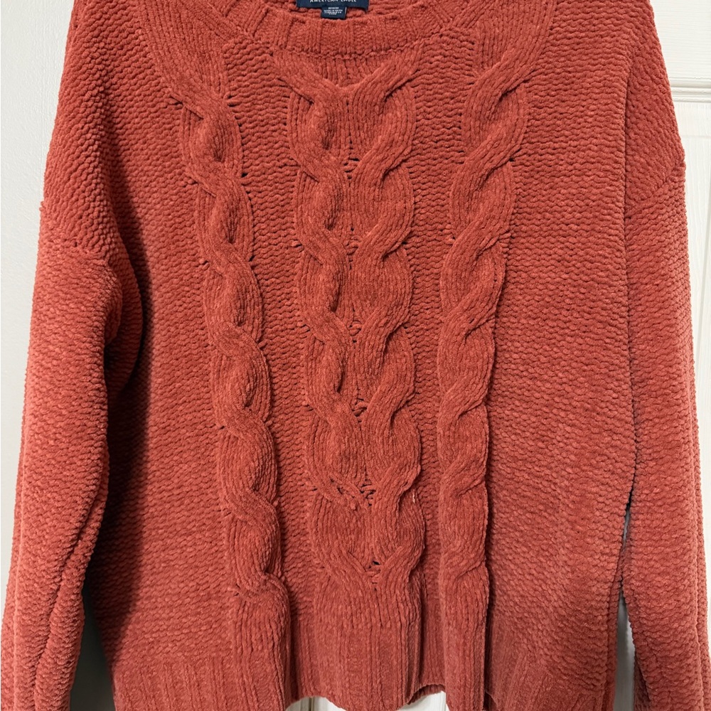 American Eagle Outfitters Cable Knit Sweater - Rust